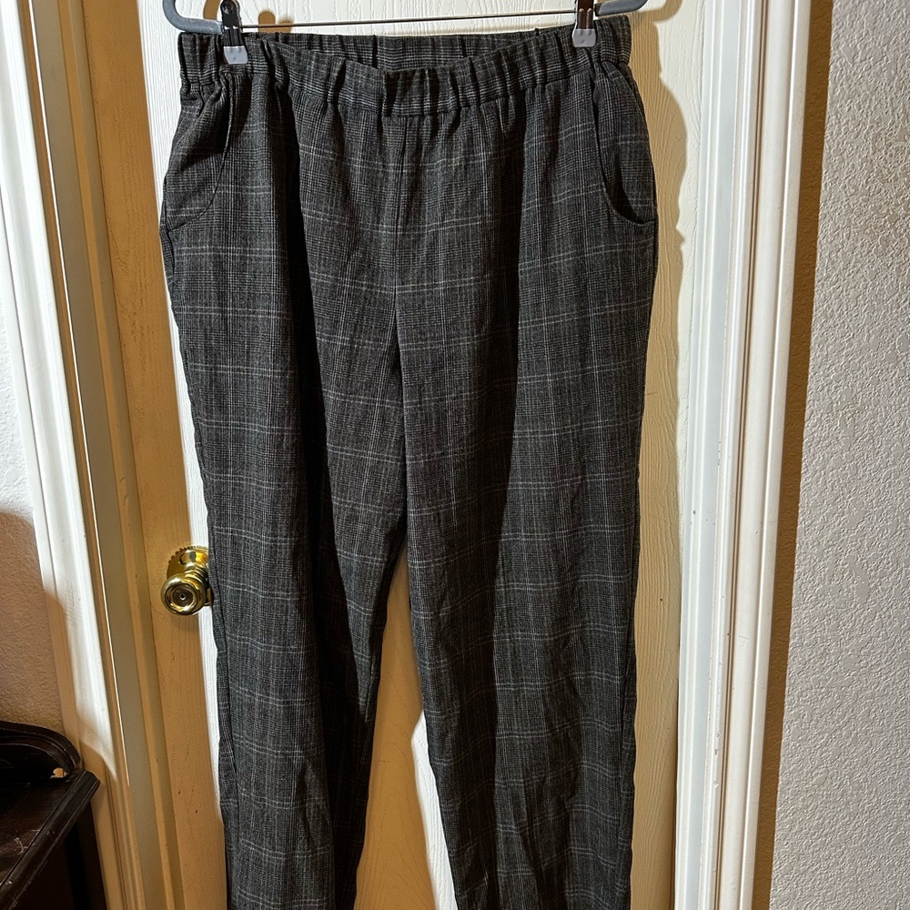 Sag Harbor Gray Plaid Pants 18W